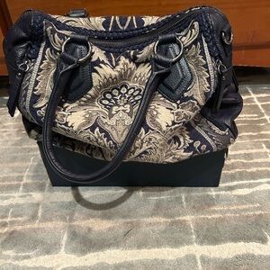 Elegant Navy and Cream Women's Bag